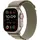 GPS + Cellular 49 mm Titangehäuse natur, Alpine Loop olive S