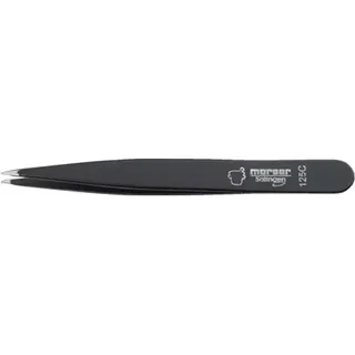 Mörser 125C Pinzette spitz schwarz TOPINOX rostfr.
