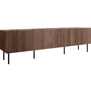 Mirjan24 Tacos 200 Lowboard 201x58x40 cm Braun MDF, Melamin, Holzwerkstoff