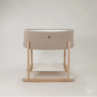 Stubenwagen Teddy in der Farbe Beige, Bollerwagen mit Matratze, Spannbettlaken