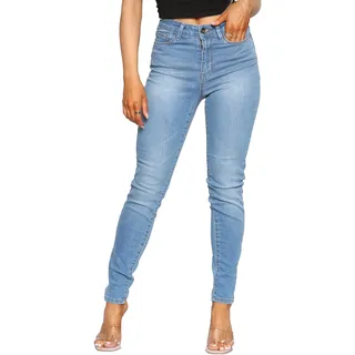 989Zé ENZO EZL416 Damen Jeans Skinny Stretch Hose Damen Denim Slim Fit Hose mit Taschen Alle Taillengrößen 36-48, hellblau, 44 - 44