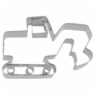 RBV Birkmann Birkmann, Ausstechform Bagger, Ausstechform zum Ausstechen und Dekorieren von Plätzchen, Marzipan, Fondant, Edelstahl, spülmaschinengeeignet, Größe:8,5 cm...