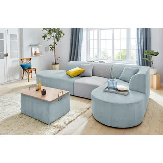 OTTO home Sofa-Eckelement OTTO HOME "Alesund", blau (petrol), B:99cm H:84cm T:183cm, Cord (100% Polyester);Filzoptik (100% Polyester), Polsterelemente, als Einzelelement oder Modulteil