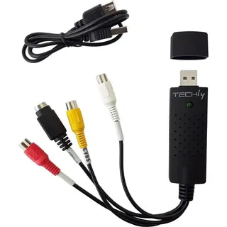 Techly I-USB-VIDEO-700TY, Schwarz, Windows 10, Windows 2000, Windows 7, Windows 8, Windows Vista, Windows XP, 720 x 576 Pixel, 720 x 480,720 x 576 ... - Schwarz