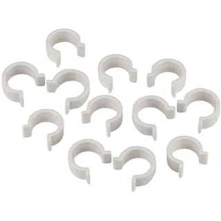 WINDHAGER Ersatzclips Tomatenhaus ALUSTAR, Gewächshausclips, Clips für Gewächshausfolie, Ersatz Klammern, 12 STK., weiß