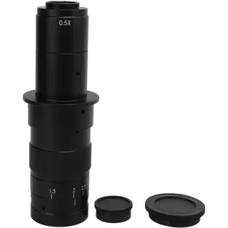 180x Zoom -Mikroskopkamera Objektiv C Mount Legierung Lens mit Einstellbarer Vergrößerung für VGA USB Industrial Video Microscope Kamera