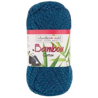 Schoeller + Stahl Garn Bambou Cotton Häkelwolle, 400,00 m, 14 klassische und leuchtende Farben blau