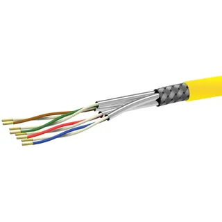 AIXONTEC Cat 8 .2 Verlegekabel Netzwerkkabel Draka UC FUTURE 2000 MHz 20 Gigabit Ethernet LAN Kabel Cat 8 AWG 22/1 Installationskabel Cat.8 S/F SFTP Kat 8 Kupfer Datenkabel LSOH Gelb (50)