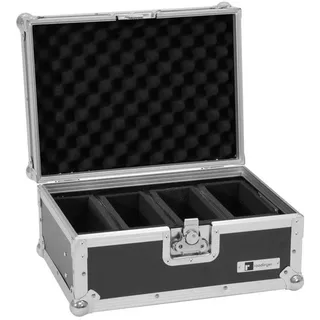 Roadinger Flightcase EC-4AC 4x AKKU Flat Light Serie