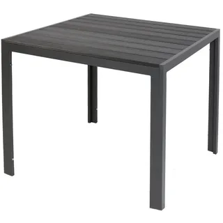 Lex Gartentisch Comfort 90 x 90 x 74 cm Schwarz/Grau