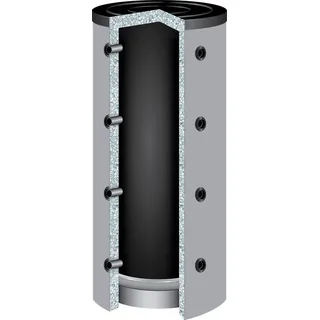 TWL Technologie 500 Liter TWL Pufferspeicher 90° P-500 ohne Wärmetauscher 100mm Isolierung