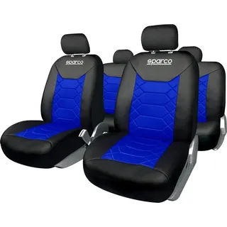 Sparco SPC1016AZ Satz Bezüge für Autositz BK Blau/Schwarz