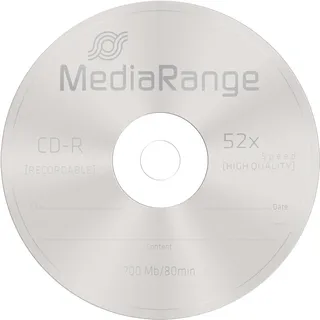 MediaRange MR201 CD-R Rohlinge (52x High-Speed, 700MB/80 min., 25-er Spindle)