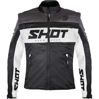 Shot Softshell Lite Motocross Jacke, schwarz/weiß, 2XL
