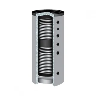 TWL Technologie 1000 Liter Twl Pufferspeicher Pr2-1000 2 Wärmetauscher 100mm Isolierung Heizungsspeicher