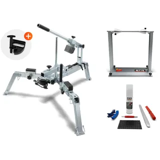 BTR Reifenmontiergerät EVO3® Street-Set Schwarz Spray (400 ml) Mit erhöhten Standfüßen (verstellbar) Mit Montagearm-Erweiterung Mit Abdrückschaufel-Schutz