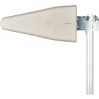 Nedis LTE Antenne 3G/4G/5G Innen- und Aussenbereich Max.10-11dB Verstärkung 698-5000 MHz Wasserfest Seillänge 4,00 m Weiss