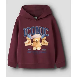 NAME IT Hoodie NKFRYCCA LS NREG SWEAT WH BRU BOX rot 134/140 EU