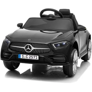 FCH Elektroauto Kinderauto Mercedes-Benz CLS 350, Kinder-Elektroauto mit Fernbedienung ,12V,90*60*40cm,Schwarz - Schwarz