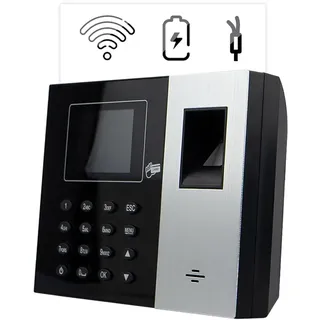 HDWR TimeLok-300NWEPBI, Zeiterfassungsgerät, LAN, Zusatzakku, Wiegand-IC, Verifizierung durch Fingerabdruck, RFID-Karte/Schlüsselanhänger, 125 kHz und 13,56 MHz Technologie, bis zu 1000 Mitarbeiter