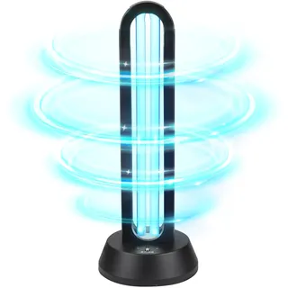 ZKX UVC Keimtötende Lampe 38W Fernbedienung Timer Tischlampe UV-Sterilisator Desinfektion Sterilisator Antibakterielle Rate 99% ((65W Fernbedienung+ozon))