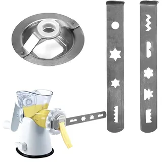 3 Stück Spritzgebäckvorsatz Zubehör, Spritzgebäckaufsatz mit Verbindungsring, 8 Formen Edelstahl Gebäckvorsatz Aufsatz für Spritzgebäck, Kompatibel mit Mum 4 & Mum 5