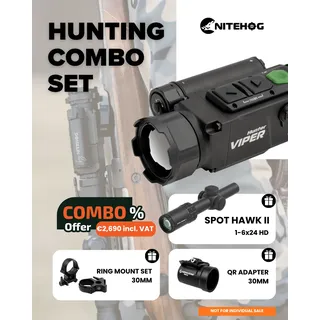 NITEHOG Hunter VIPER 35 Gen2 COMBO PACK Wärmebildgerät + Zielfernrohr + Adapter ...