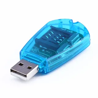 SIM Karte Reader, USB Handy SIM Kartenleser USB Chipkartenlesegerät, für QQ ICQ MSM Informationsspeicherung und Datenaustausch mit Treiber Erforderlich