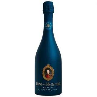 Fürst von Metternich Riesling Alkoholfrei 1 x 0,75 l – Premium-Sekt ohne Alkohol, elegant und feinperlig, fruchtig mit Apfel- und Zitrusnoten, stilvoller Genuss für besondere (Packung mit 6)