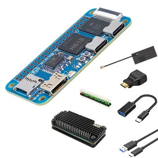 youyeetoo Banana Pi BPI-M4 Zero Einplatinencomputer, 4G RAM 32G eMMC, 1.5GHz Allwinner H618 Quad-Core CPU, Unterstützung 4K Display Run Ubuntu (Ohne SD-Karte,Mit Metallgehäuse)