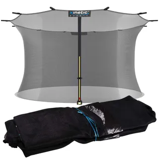 Kinetic Sports Trampolin Sicherheitsnetz - Ersatznetz mit Reißverschluss, Schutznetz Ersatz Fangnetz für Gartentrampoline, Ø 430 cm