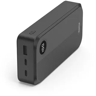 Hama Power Pack, 20000mAh, 3 Ausgänge: 2x USB-C, 1x USB-A, Schwarz