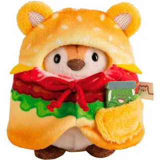 NICI Kuscheltier Tiger Tiggy 8cm mit Gurkenglas & Hamburgerkostüm