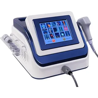 DDZJTPP Fokussiertes Stoßwellen Therapiegerät, ED Therapie ESWT Gerät Extrakorporales Stoßwellentherapie Gerät, Physiotherapie Instrument, Schmerzlinderungsmassage Körperformung,Blue