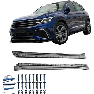 Seitenschweller kompatibel mit VW VOLKSWAGEN Tiguan MK2 R R Line Facelift ab 2020 2 Tlg Schwarz Glänzend