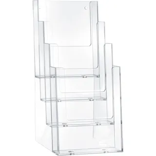 Helit Tischprospekthalter 4 x DIN C6 glasklar