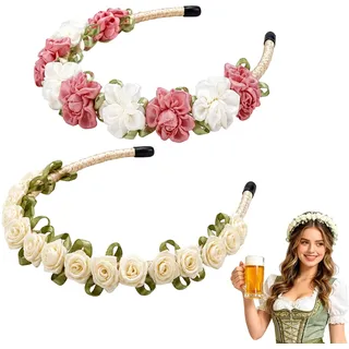 2 Stück Oktoberfest Damen Outfit, Dirndl Haarschmuck