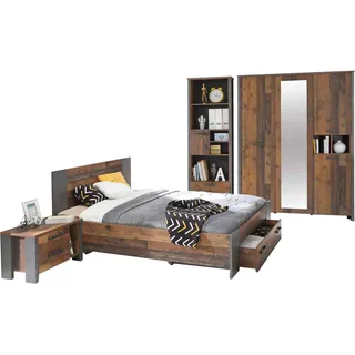 Forte Jugendzimmer CLIF 5-tlg Komplettset Optik: Old Wood Vintage von Forte