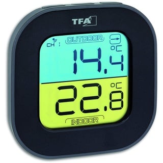 TFA Dostmann FUN Funk-Thermometer Schwarz