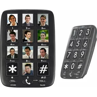 Simvalley communications Festnetztelefon 12 Foto-Schnellwahl-Tasten, Freisprecher
