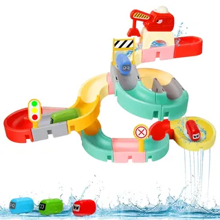 JoiTale Badespielzeug ab 2 3 4 5 6 Jahre, DIY Kugelbahn Badewannenspielzeug 37 Stück, Wasserspielzeug Kinder, Badewannen Spielzeug mit Saugnäpfen - Kreativer Badespaß Geschenk Jungen Mädchen