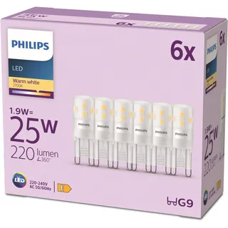Philips LED-Leuchtmittel 25W G9 warmweiß 6 St.