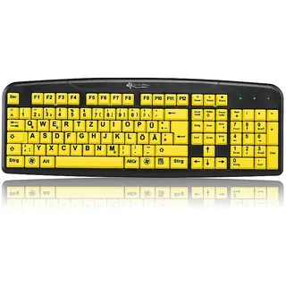 GeneralKeys Komfort Tastatur mit kontraststarken Großschrift-Tasten DE (PX-2727-758)