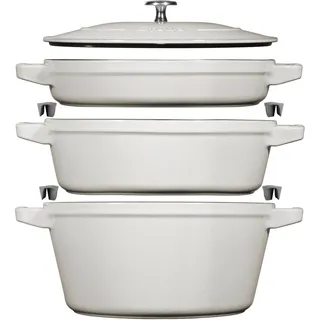 Staub Cocotte Kochtopfset 3-tlg. weiß