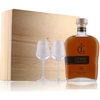 Marzadro Giare Amarone Grappa 41% Vol. 0,7l in Geschenkbox mit 2 Gläsern