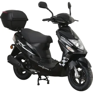 Alpha Motors CityLeader 50 ccm 2,72 PS 25 km/h Schwarz inkl. Topcase