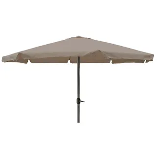 Mojawo Sonnenschirm Kurbelschirm Ø 4m mit Kurbel in Taupe