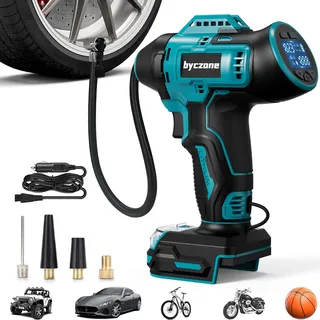 Akku Kompressor für BOSCH 18V Akku, 11bar Autoreifen Luftpumpe,160 PSI Tragbare mit Abschalautomatik und Manometer Luftkompressor Motorrad, Fahrrad