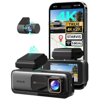 BOTSLAB Dashcam Auto Vorne Hinten 4K+2K,Dual Autokamera, ADAS, 5,8GHz WiFi