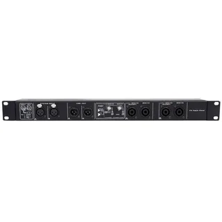 Fame Audio PA Patch Panel, 2-Kanal Endstufe, 1HE Rackblende, XLR In/Out, Speaker Twist Out, 50cm Kabel, für Endstufen und Frequenzweichen
